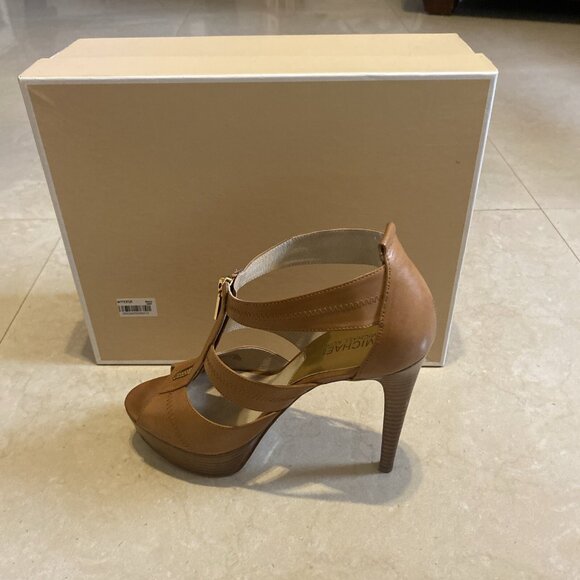 Michael Kors Berkley Platform Brown Platform Heel Sandal - Picture 7 of 10